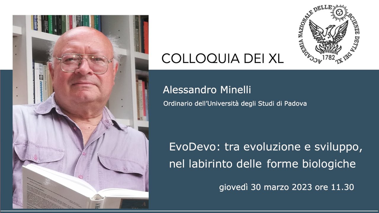 EvoDevo: tra evoluzione e sviluppo nel labirinto delle forme biologiche </br>  Alessandro Minelli