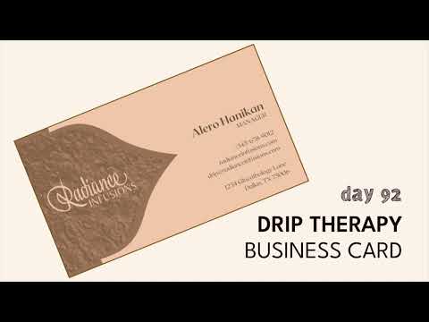 100 Days of Design | Day 92 - Drip Therapy Business Card