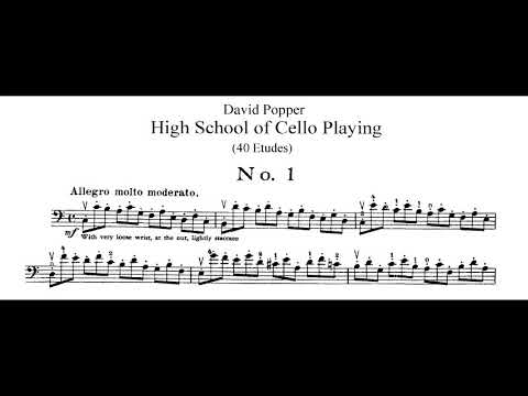 David Popper - Op.73, Étude No.1 Hohe Schule des Violoncello-Spiels