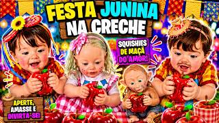 ARRUMANDO OS BEBÊS REBORN PARA A FESTA JUNINA DA CRECHE! *Rotina Completa