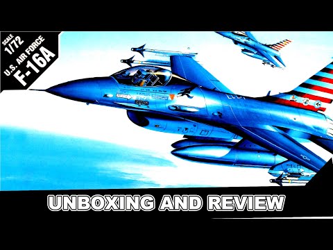 Academy 172nd General-Dynamics F-16A Fighting Falcon Unboxing And Review Video - Plastic Scale Model