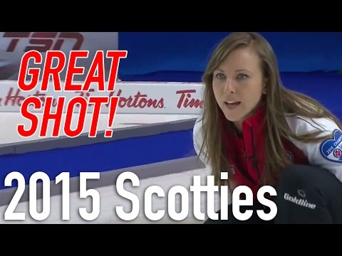 Rachel Homan - Runback Hit & Roll vs. Lawton - 2015 Scotties Tournament of Hearts