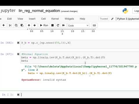 Python Linear Regression With Normal Equation