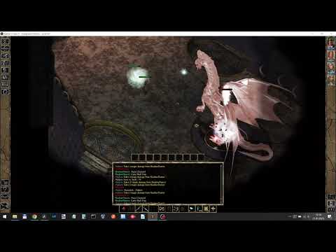 How to beat a dragon using improved alacrity in BG2 (no pauses)