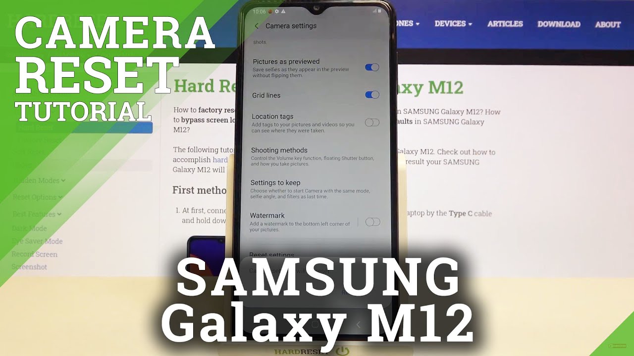 How to Reset Camera Settings on SAMSUNG Galaxy M12 – Restore Camera Configurations