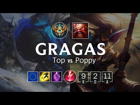 Gragas Top vs Poppy - EUW Challenger Patch 8.8