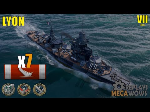 Battleship Lyon 7 Kills & 154k Damage | World of Warships Gameplay