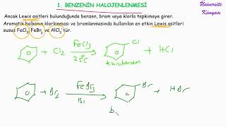ORGANİK KİMYA |AROMATİK BİLEŞİKLER | BENZENİN HALOJENLENMESİ
