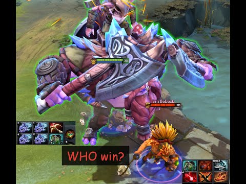 Alchemist vs Bristleback Dota2  1 vs 1  30 lvl  8 slots! Who do you think will win??