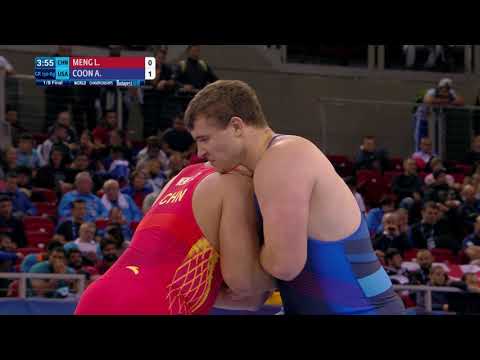 1/8 GR - 130 kg: L. MENG (CHN) v. A. COON (USA)