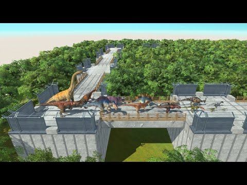 Herbivore Dinosaur and Carnivore Dinosaur Team vs The World Animal Revolt Battle Simulator