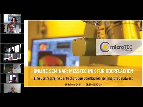 Online-Seminar: Messtechnik für Oberflächen (3)