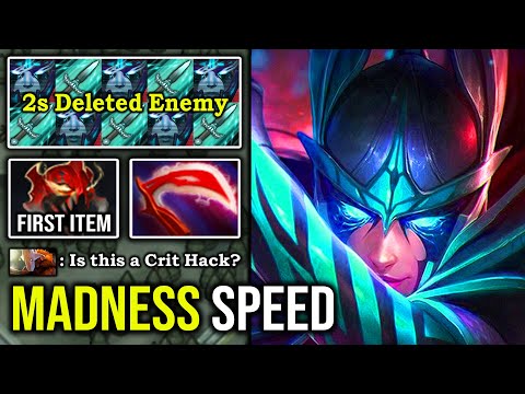 MADNESS PHANTOM ASSASSIN Crazy Crit Like a Hacker 100% Deleted Everyone in 2 Seconds Vs Fury Jugger