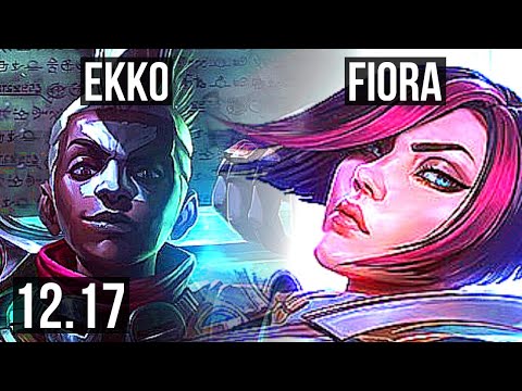 EKKO vs FIORA (TOP) | 8/0/8, 1.8M mastery, Legendary, 300+ games | EUW Master | 12.17