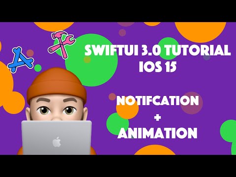 SwiftUI 3.0 Tutorial - Notification Animation + RotationEffect + RepeatCount using Xcode 13