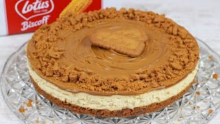Lotus Biscoff Cheesecake ohne Backen in nur 10 Minuten