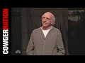 Larry David yells out “Donald Trump’s a racist,” on SNL.