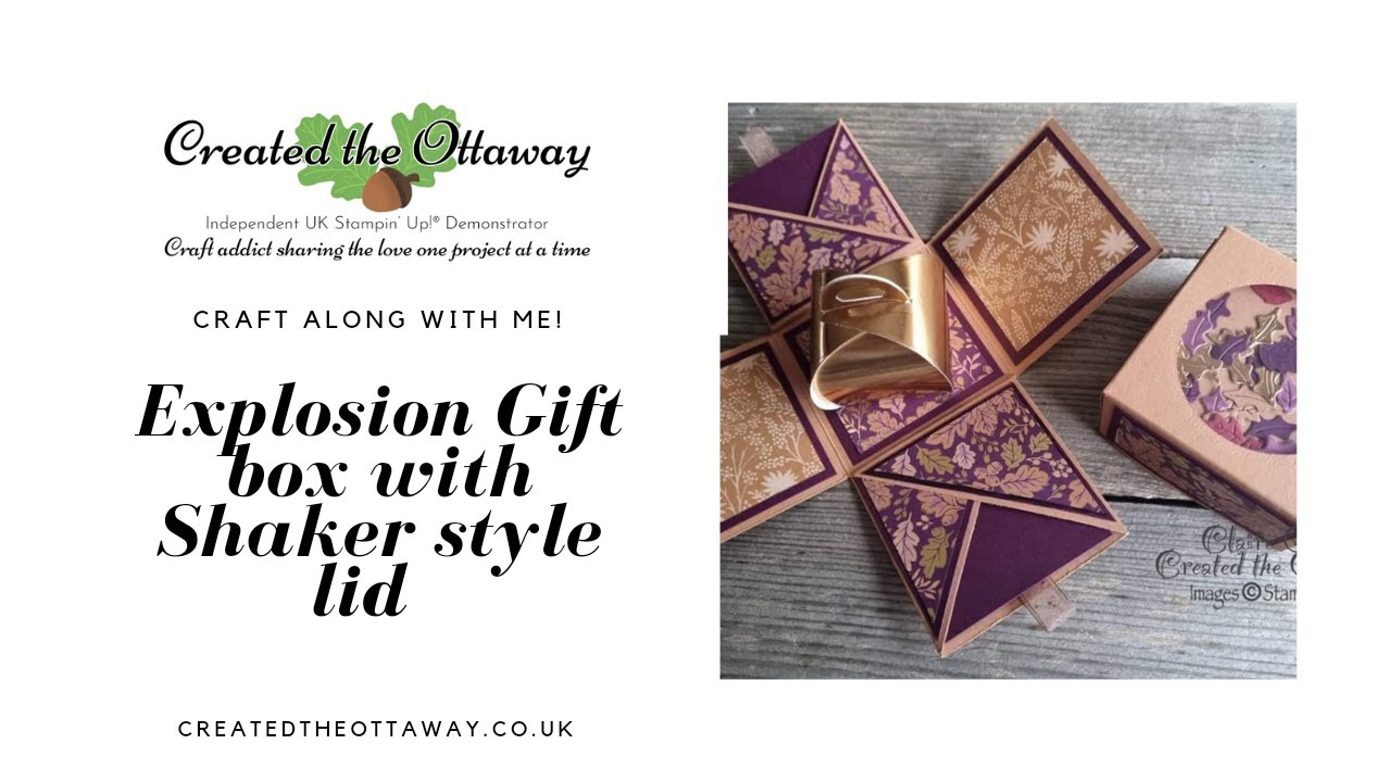 Easy explosion gift box with shaker style lid@createdtheottaway