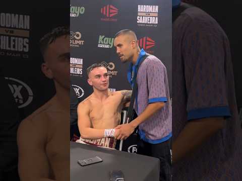 Sam Goodman and Mark Schleibs EMBRACE after Fight
