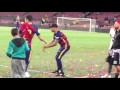 Neymar Jr With Carolina Dantas And Davi Lucca In Camp Nou For Celebration 23 05 2016