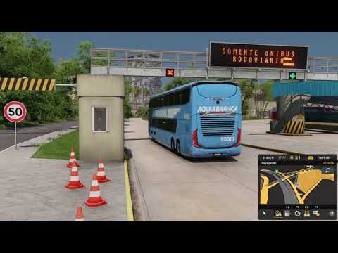 Marcopolo G8 1800 DD: Dirigindo de São Paulo a Santos Dumont! 🚚💨 #ETS #Gameplay #MarcopoloG8"