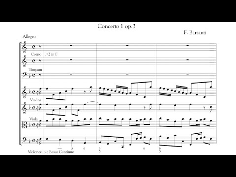 Francesco Barsanti - Concerto grosso No.1 in F major, Op.3