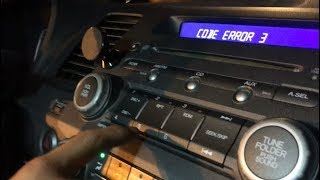 How To Get Honda Radio Unlock Code, Serial Number , Reset Error Msg & Time Clock | Civic CRV Accord