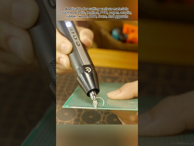 Vídeo relacionado con SENECESLI Cuchillo Cortador Ultrasónico de 40 KHz, Cuchillo Ultrasónico de Mano de 30 W con 50 Cuchillas de Repuesto y Pantalla OLED para Modelo Impreso en 3D, Plástico, Madera, Resina, (Enchufe de