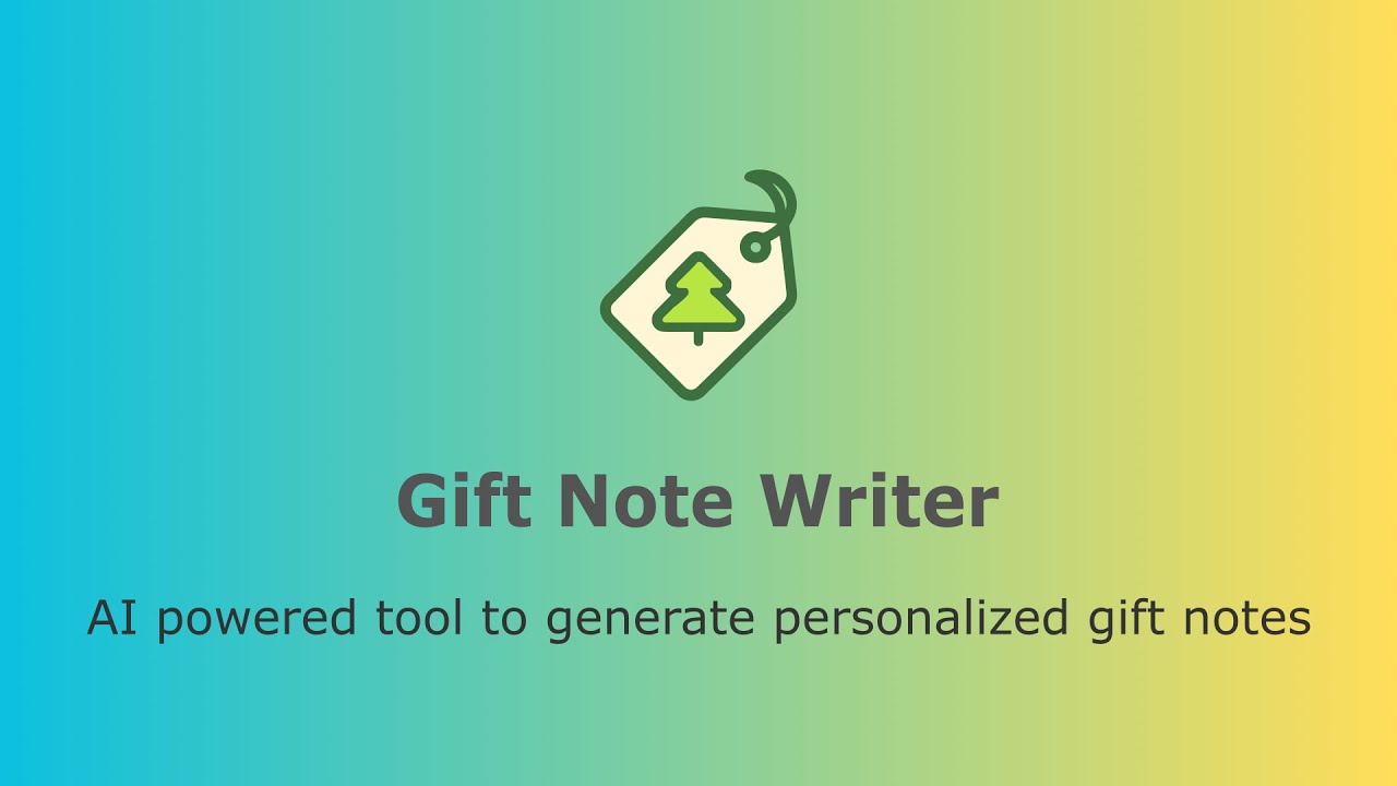 Gift Note Writer - User Guide