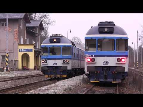 854 014 Alenka & 854 031 CATka - křižování v Bělé pod Bezdězem