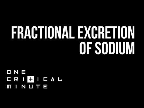Fractional excretion of sodium (FENa) - One Critical Minute [1CM]