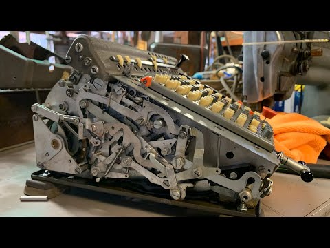 Automatic division on a Monroe mechanical calculator