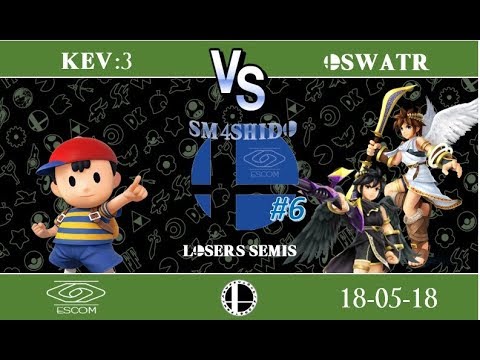 SM4SHIDO #6 -  KEV:3 (NESS) VS OSWATR (DARK PIT) LOSERS SEMIS