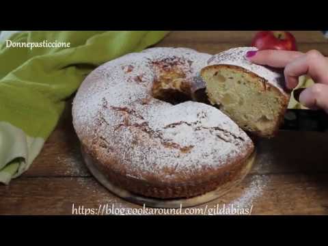 Maxi ciambellone semplice alle mele - formato famiglia