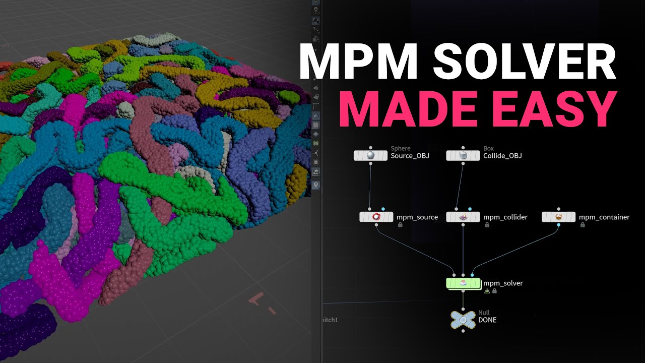 Houdini 20.5 Tutorial: MPM Solver and how it works + Noodle FX