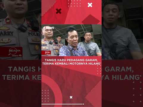 Tangis Haru Pedagang Garam, Terima Kembali Motornya Yang Hilang