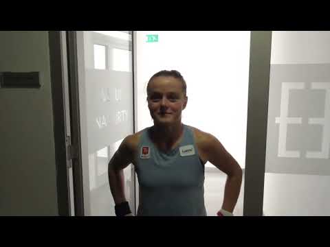 4th W25 EMPIRE Women's Indoor 2022 Alice Robbe's interview after she won in the 1st round
