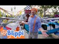 Blippi Explores The Adventure City Amusement Park Educational Kids Cartoons Party Playtime