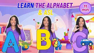 Learn the alphabet & ASL | Learning with Ms Houston| ABCs and phonics