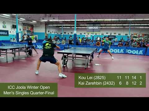 Kou Lei (2825) vs Kai Zarehbin (2432) at ICC Joola Winter Open on 11-14-2021