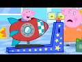 George Pig Drives NEW Rocket Ride Peppa George Shop Toy Rollercoaster Tales Full Episode 20 Mins