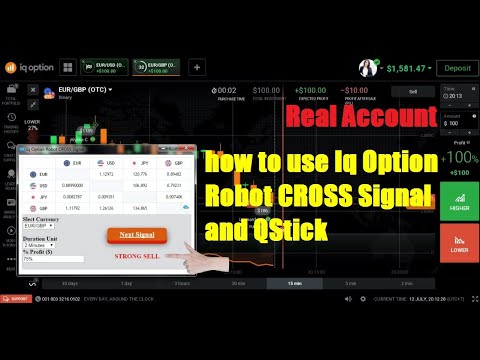 crazy strategy - how to use Iq Option Robot CROSS Signal and QStick - win ratio 100%