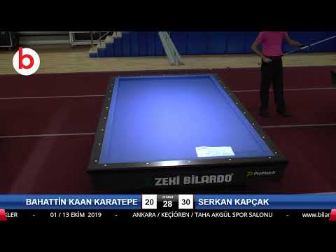 BAHATTİN KAAN KARATEPE & SERKAN KAPÇAK Bilardo Maçı - 2019 TÜRKİYE KUPASI 2.ETAP ERKEKLER-1.TUR