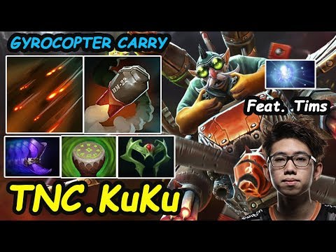 TNC KuKu - [Gyrocopter] Superstar Safelane  Feat Tims IO Basic Combo 16min | Dota 2 7.21 Rank