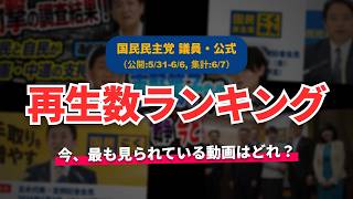 【国民民主党】YouTube再生回数ランキング[2026/05/31-2026/06/06]