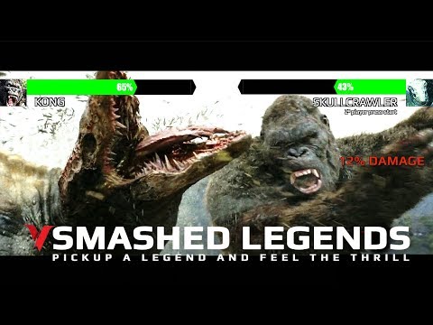 KING KONG VS SKULLCRAWLER with healthbars | EPIC VERSION
