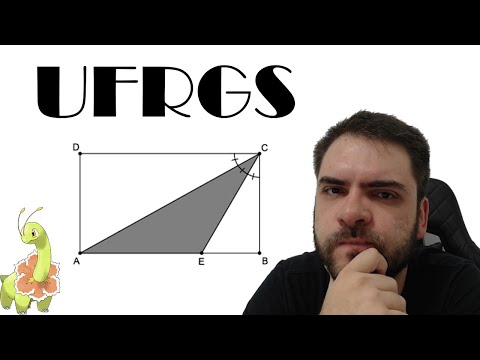 UFRGS/2023 No retângulo ABCD, representado na figura abaixo, os três ângulos destacados com vértice