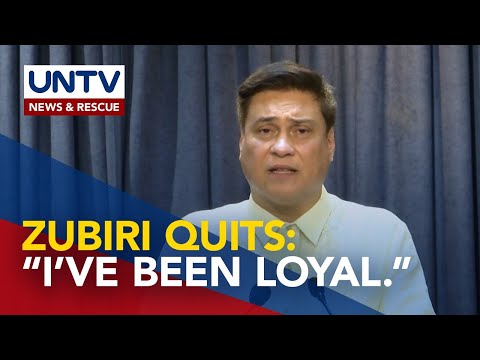 Zubiri quits as Senate president: ‘I failed to follow instructions from ‘powers’ that be