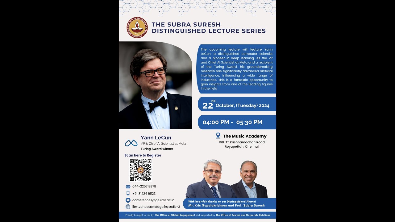 Subra Suresh Distinguished Lecture Series - How Could Machines Reach Human-Level Intelligence?