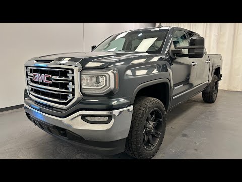 2017 GMC Sierra 1500 4WD Crew Cab Short Box SLT in Blue for sale at Davis GMC Buick Lethbridge in Lethbridge, AB